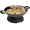 Andrew James Electric Wok With Tempura Rack and Spatula - 1300 Watts - Large 31cm Diameter