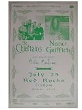 The Chieftains & Nanci Griffith Handbill Poster Band Shot At Red Rocks Denver With Ashley MacIsaac
