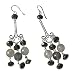 MINU Jewels Grey Scroll Chandelier Earrings