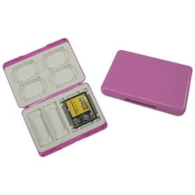 1 Pink Memory Card Case / Holder for Compact Flash Cards, Secure Digital Cards, Micro SD Cards and Memory Sticks - MSMM14PI