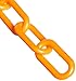 Mr. Chain Plastic Barrier Chain, Safety Orange, 1.5-Inch Link Diameter, 50-Foot Length (30012-50)