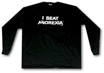 I Beat Anorexia LONG SLEEVE Men's T-Shirt SMALL thru 5X