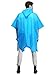 Loritta 2 Pack Adult Bicycle Bike Rain Coat Hooded Rain Poncho with Snaps, Blue/White
