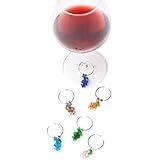 True Fabrications Glass Grapes Wine Charms