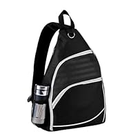 travelwell College Sling Shoulder IPad Tablet Netbook Backpack Black