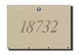 Architectural Mailboxes 5108V Coronado, Bellevue, Oasis, Oasis Jr. Mailbox - Custom Front Lettering - Up to 6 - 3 Inch Characters - Silver
