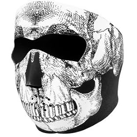 Neoprene Motorcycle Full Face Skull Mask Balaclava Reversible