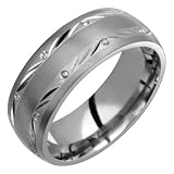 Adeen Titanium Band with 14kt.White Gold Design