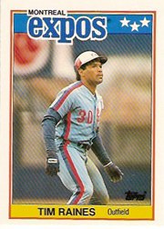 1988 Topps UK Minis #58 Tim Raines