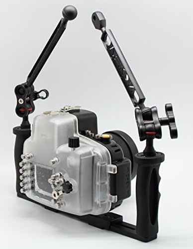 MEIKON 40m/130ft Underwater Waterproof Housing Diving Kit for Nikon D7100 Can be used with 18-55mm lens|Underwater Housing + Full Aluminium Tray|