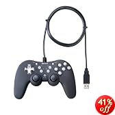 バッファローコクヨサプライ BUFFALO USB 16ボタンデジ&アナゲームパッド 振動連射マクロ/リマップ機能 ブラック BGCUCF1601BKA