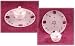 Apple and Honey Set: Etched Glass Plate and Bowl with Lid Judaica, Rosh Hashanah