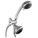 LDR 520 5025CP 5 Function Dual Head Massage Shower Kit with 60-Inch Hose and Diverter Mount Bracket, Chrome