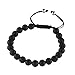 Cat Eye Jewels Handcrafted Mala Yoga 10mm Natural Lava Rock Energy Bracelet with Free Gift Red String Bracelet H009