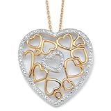 Diamond Accent 18k/Sterling Silver Pendant