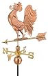 25" Luxury Polished Copper Crowing Rooster Weathervane