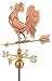 25" Luxury Polished Copper Crowing Rooster Weathervane