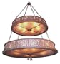 48"W Mountain Pine 2 Tier Inverted Pendant