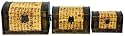 Best Gifts Mom Sister Teacher - 13" Ming Calligraphy Oriental Jewelry Nested Boxes (Set of 3)