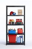 5 LEVEL PLASTIC SHELVING BAY. 1830MM H X 900MM W X 400MM D. 90KG PER LEVEL