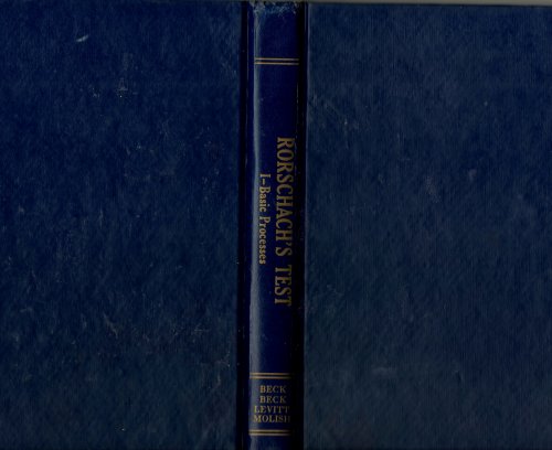 Rorschach's Test, I. Basic Processes (3rd) Third Edition