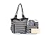 SoHo Louvre Diaper Bag Large (9 Piece, Black White)