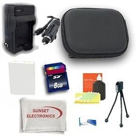 SSE Prime Point & Shoot Essentials Kit Featuring EN-EL5 Extended Life Replacement Battery for Nikon + External Rapid AC/DC Charger + 8GB Memory Card + Case for Nikon Coolpix 3700, Coolpix 3700, Nikon Coolpix 4200, Coolpix 4200, Nikon Coolpix 5200, Coolpix 5200, Nikon Coolpix 5900, Coolpix 5900, Niko