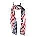 American Flag Long Satin Scarves