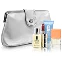 Clinique Travel Set (White with Silver Lining) 5 Piece Set