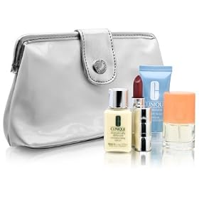 Clinique Travel Set (White with Silver Lining) 5 Piece Set