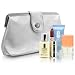 Clinique Travel Set (White with Silver Lining) 5 Piece Set
