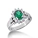 1.15 Ct Diamond Emerald Ring Engagement Oval Cut 1.15 Ct Diamond Emerald Ring Engagement Oval Cut