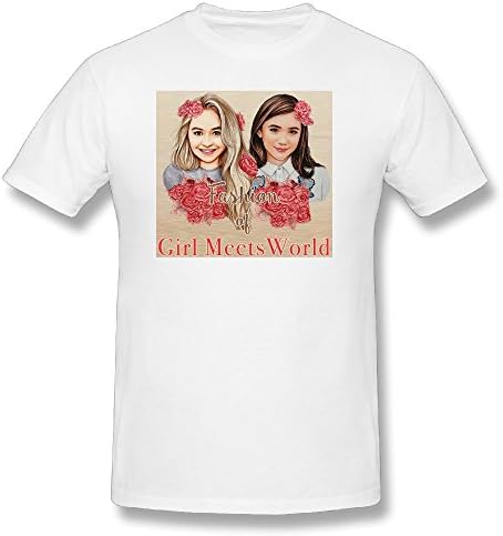 Yaoukeji Men's Girl Meets World Art T-shirt Size M White