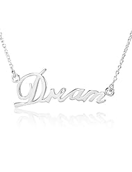 925 Sterling Silver Dream Pendant Necklace 18" for Women