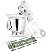 KitchenAid KSM150PSWW Artisan Series White on White Stand Mixer with Free 131227/JKT/KT5878 Kitchen Towel