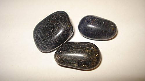 (#100) 3pc Small & Medium AA_Grade Extremely Rare #1 Choice Picks Black Sapphire Choice Picks 100% Natural Tumbled Polished Crystal Gemstones