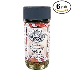 Blue Crab Bay Co. Steaming Spices, for Crabs and Shrimp, 1.8-Ounce Container (Pack of 6) by Blue Crab Bay Co.