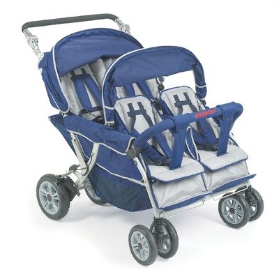 SureStop Folding Commercial Bye-Bye 4-Passenger Tandem Stroller