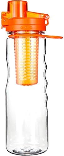 Infuser Water Bottle Leak-Proof BPA-free 25 Oz Flip-top Spout - Infusion Water Bottle to Make Your Own Natural, Healthy Fruit + Veggie + Herb Saturated Infused Water - Satisfaction Guarantee & Lifetime Warranty From Great Gear (Frustration Free Packaging)
