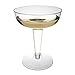 Party Essentials Hard Plastic Two Piece 4-Ounce Champagne Glasses, Clear, 150-Count Glasses