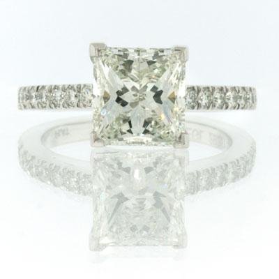 2.91ct Princess Cut Diamond Engagement Anniversary