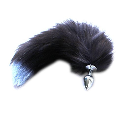 Iefiel animal anal cram costume metal butt fox tail plu…