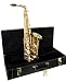 Musical Instruments : Classic Student Alto Saxophone - Bright Brass with Plush Hard Case & Accessories