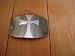 Chrome Church Cross Belt Buckle