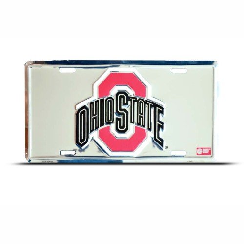 Ohio State College Metal College License Plate Wall Sign Tag