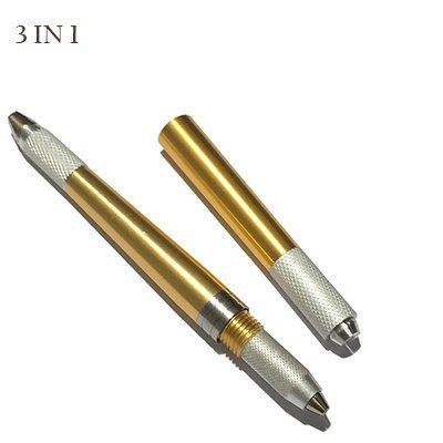Pinkiou Microblading Pen Tattoo Machine for Permanent Makeup Eyebrow Beauty Golden