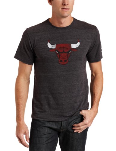 NBA Chicago Bulls Better Logo Tri Blend Tee (Black, Medium)