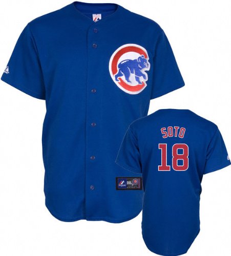 MLB Youth Chicago Cubs Geovany Soto Royal Alternate Short Sleeve 6 Button Synthetic Replica Baseball Jersey Spring 2011  (Royal, Small)