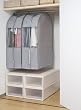 【送料無料】☆クローゼットまとめて洋服カバー☆洋服を1枚ずつカバーする手間が不要!しかもクローゼットがスッキリ!! 使わない時小さく畳めるのも魅力♪ (不織布・グレー)