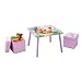 DISNEY FAIRIES WOODEN TBLE & FABRIC STOOLS
